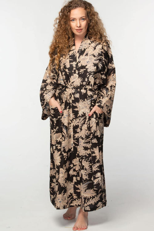 Long Cotton Robe - Evening Sonata