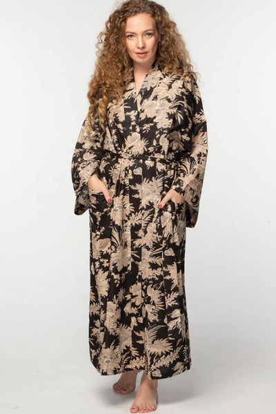 Long Cotton Robe - Evening Sonata