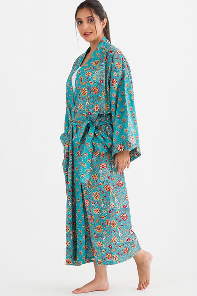 Long Cotton Robe - Peace and Harmony