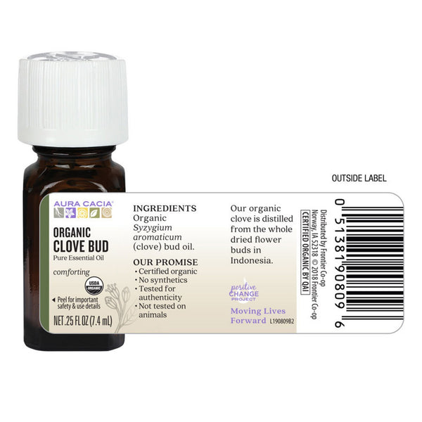 Organic Clove Bud Essential Oil 0.25 fl. oz.