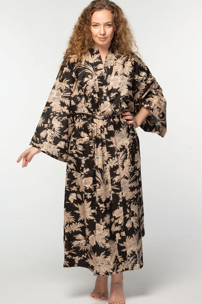 NEW! Long Cotton Robe - Evening Sonata – Terressentials