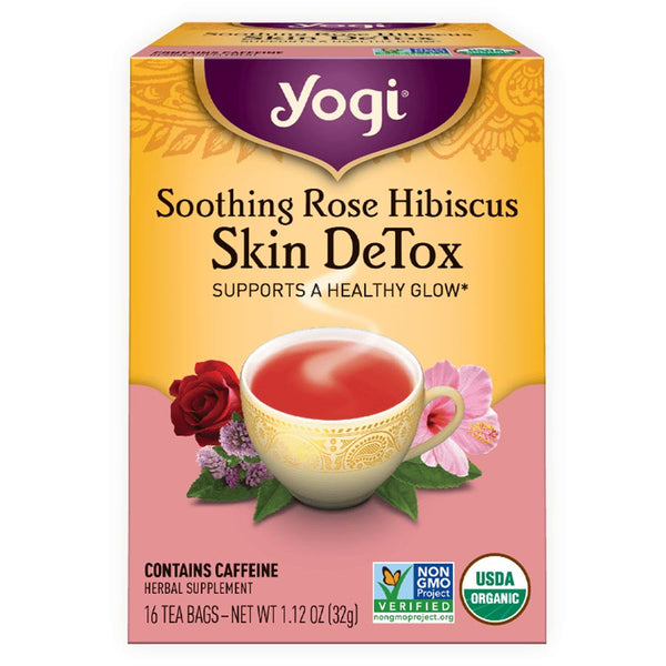 Organic Yogi Soothing Rose Hibiscus Skin DeTox Tea