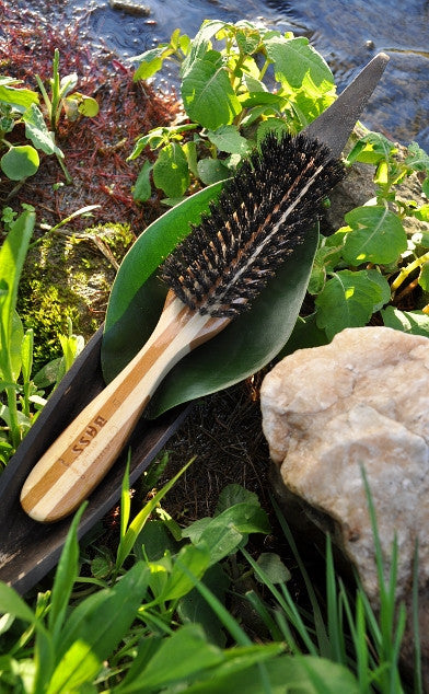 Eco Bath Bamboo Hairbrush Boar Bristle - Natural and Eco Friendly