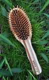 Bamboo Oval Hairbrush with Bamboo Brush Pins