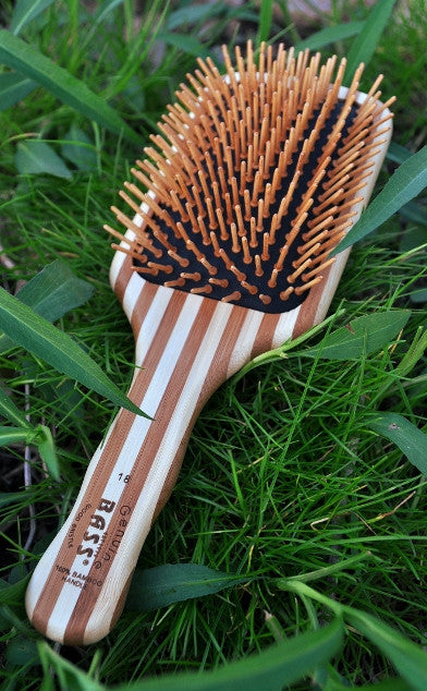 Bamboo Rectangular Hairbrush with Bamboo Brush Pins