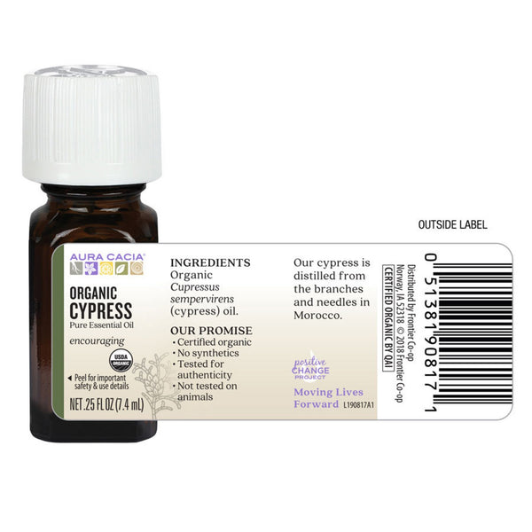 Organic Cypress Essential Oil 0.25 fl. oz.
