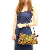 Embroidered Cross-Body Purse - Royal Blue