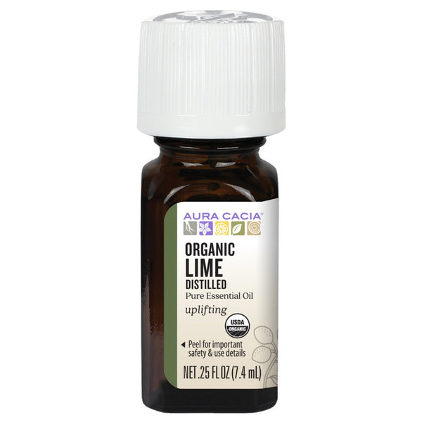 Organic Lime Distilled Essential Oil 0.25 fl. oz.