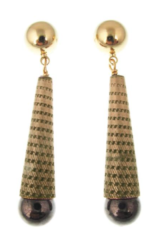 Textured Cone Earrings