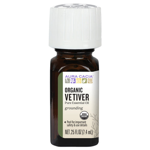 Organic Vetiver Essential Oil 0.25 fl. oz.